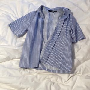 blue, lightweight, flannel shirt